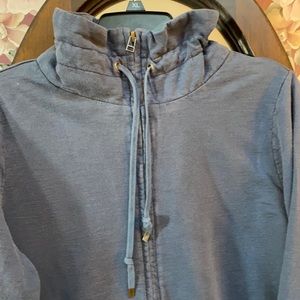 The charter club relaxed large blue sweat jacket
